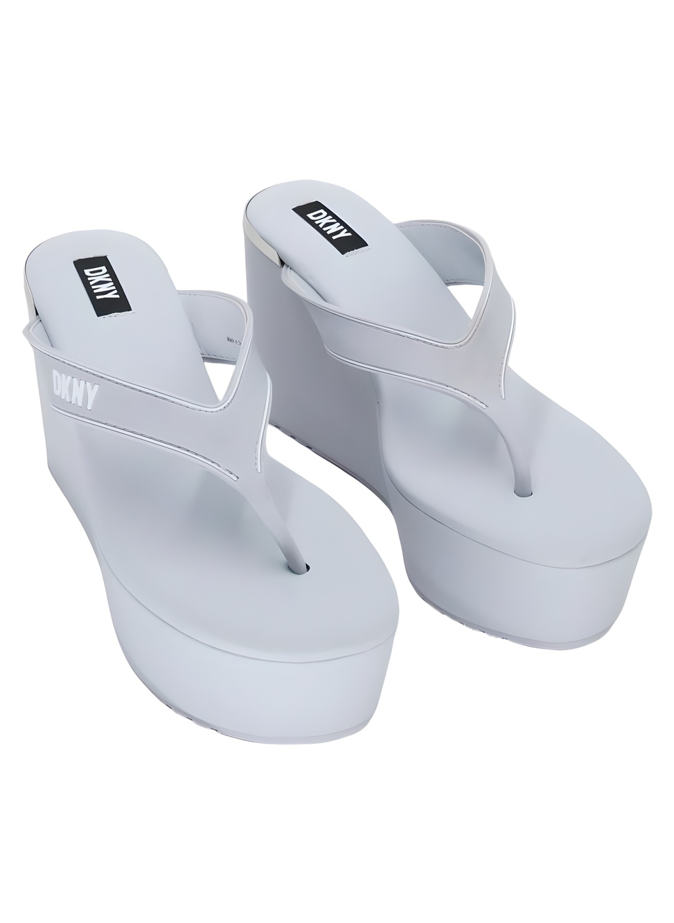 DKNY Womens Trina Platform Wedge Thong Sandals Halogen Blue Size 10